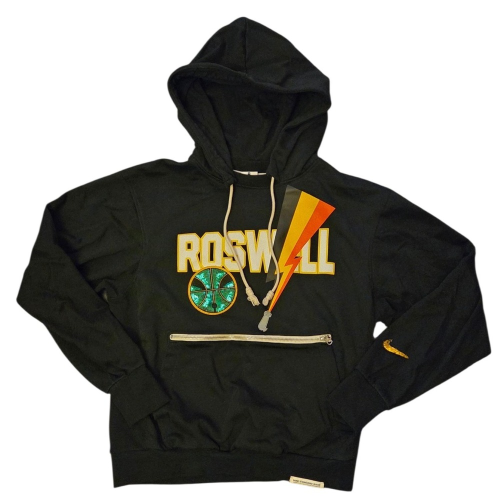 Nike Standard Issue Roswell Rayguns Basketball Hoodie Mens SM Black CV1933-010